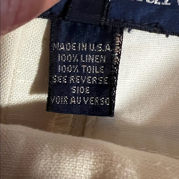 RARE VINTAGE 80s 90s RALPH LAUREN CREAM LINEN MAXI SKIRT XS S 26” - Picture 3 of 5